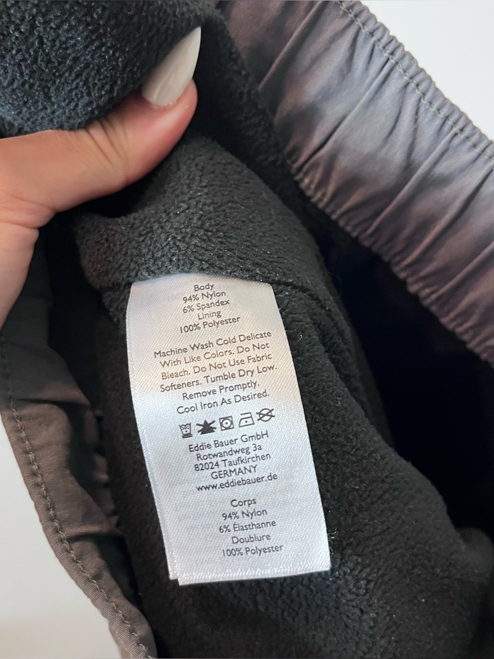 Eddie Bauer Fleece Lined Dark Gray Zip-Pocket Pants Outdoor Gorpcore Women 14 - Picture 6 of 7